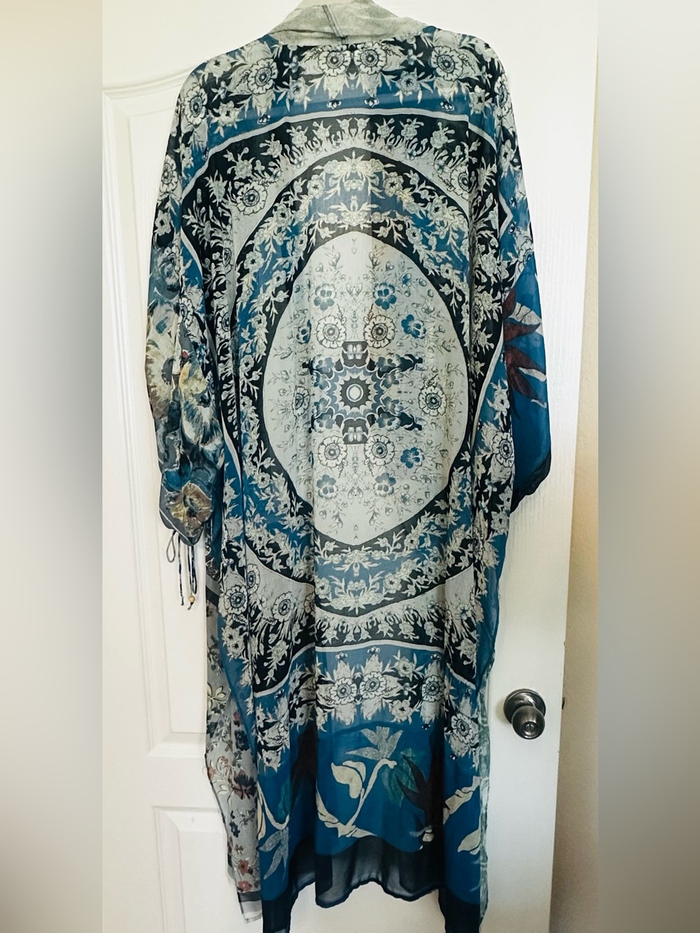Free People Blue Mixed Print Duster - Picture 2 of 5